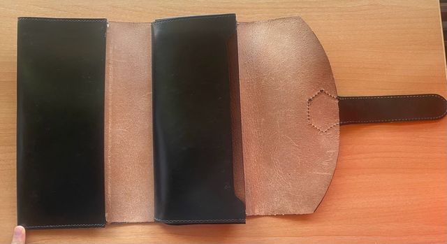 Carpeta organizador archivador piel autentica