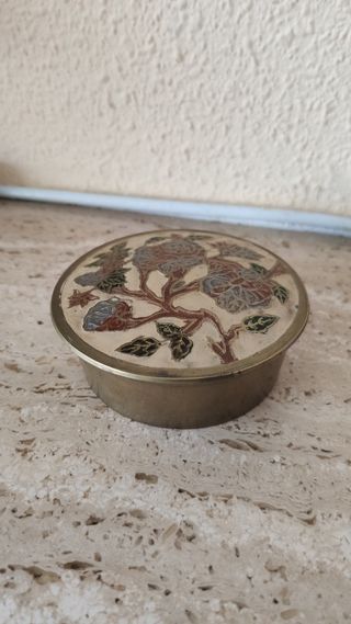 OFERTA! ANTIGUA CAJA DE LA INDIA, CLOISONNÉ