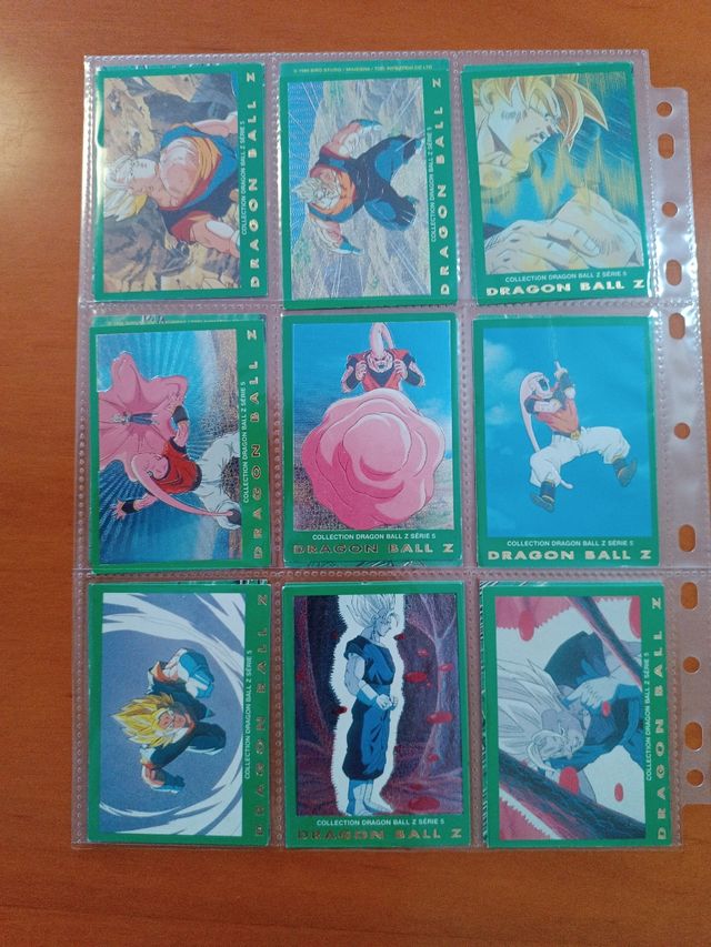 Coleccion 77 Cartas Dragon Ball serie 5 verde