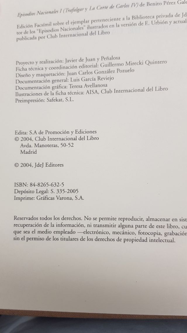 Episodios nacionales Benito Pérez Galdós