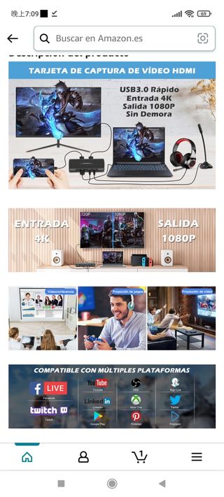 Tarjeta de Captura, Capturadora Video HDMI a USB 3
