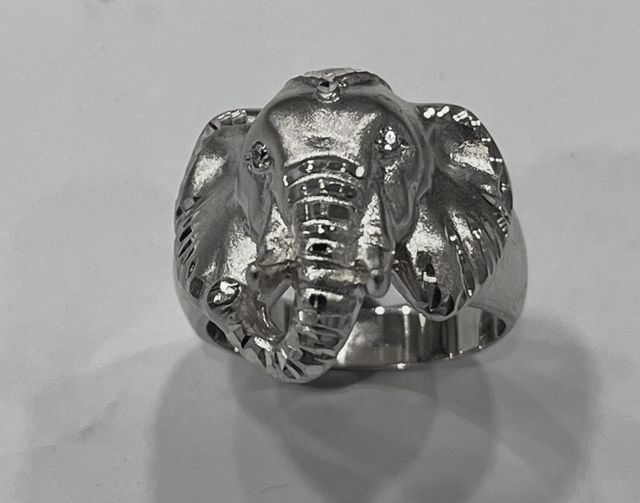 sello elefante en plata de ley macizo - adaptable 