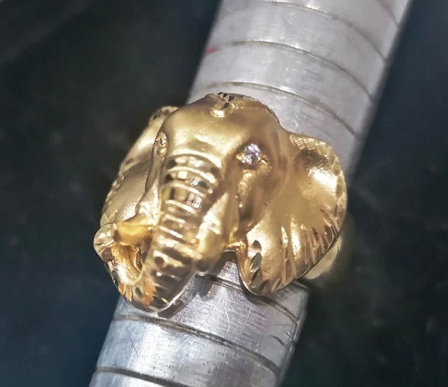 sello elefante en plata de ley macizo - adaptable 
