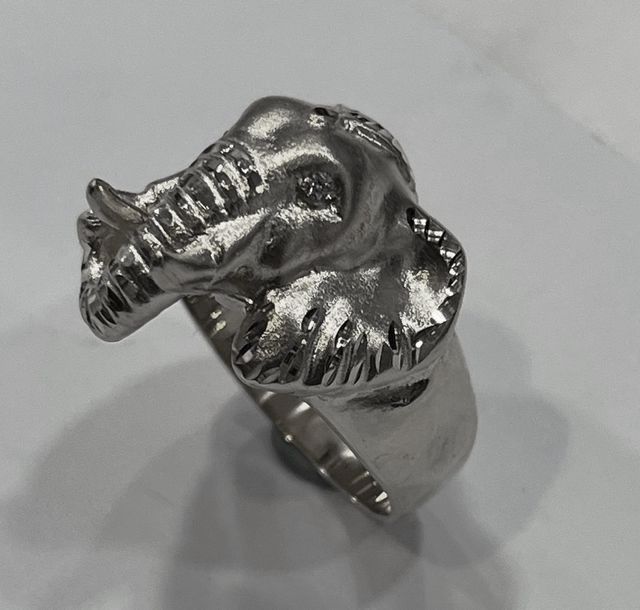 sello elefante en plata de ley macizo - adaptable 