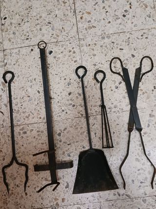 Utensilios chimenea hierro