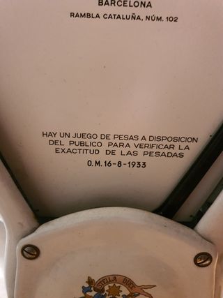 Báscula / Balanza / Peso Berkel  antigua original