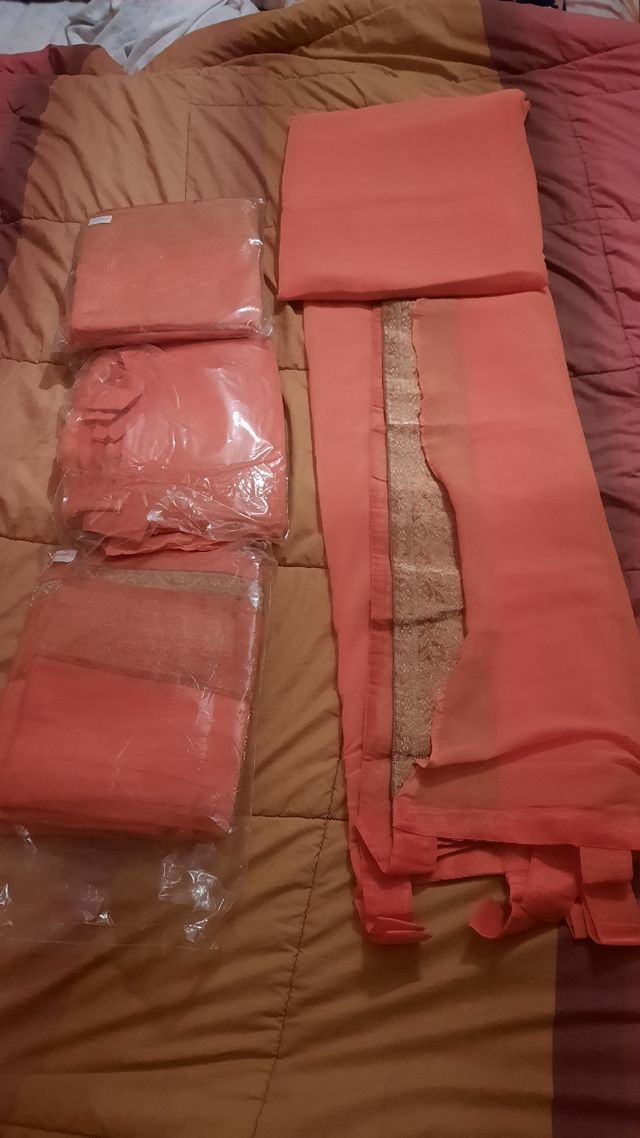 Tende organza arancioni