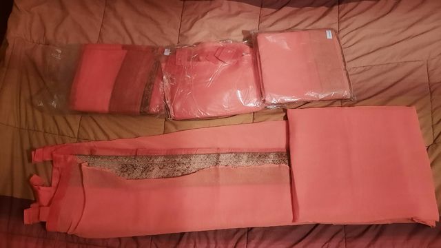 Tende organza arancioni