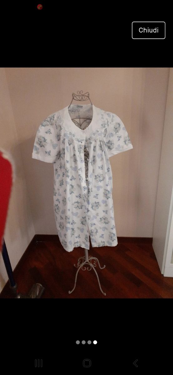 Vestaglia in piquet di puro cotone taglia 42