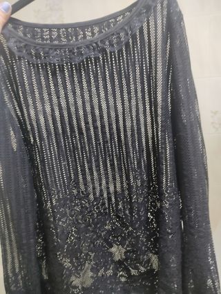 blusa transparencia, talla s/m