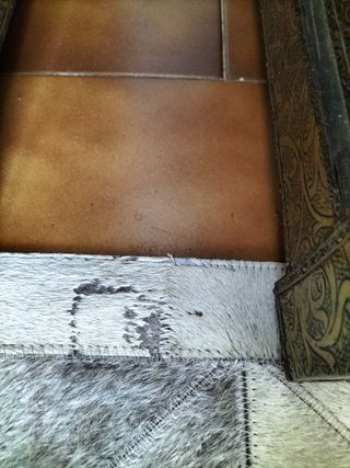 Alfombra piel de vaca cuero 190 cm x 170 cm prácti