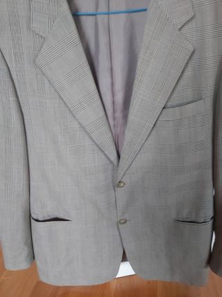 chaqueta cuadros milimetrados tonos verdes