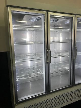 Armario frio 3 puertas cristal inox.