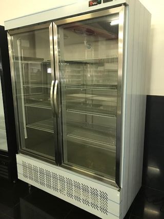 Armario frio expositor inox 2 puertas
