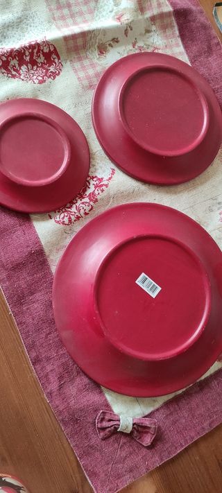 set di 3 piatti Natalizi in tre misure diverse