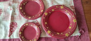 set di 3 piatti Natalizi in tre misure diverse