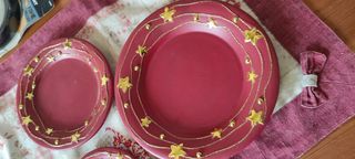 set di 3 piatti Natalizi in tre misure diverse