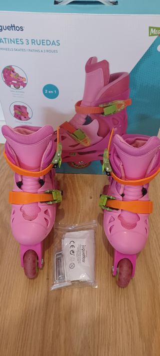 Patines para niña talla XS. Talla ajustable 25-28