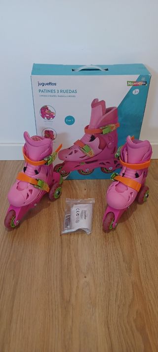 Patines para niña talla XS. Talla ajustable 25-28