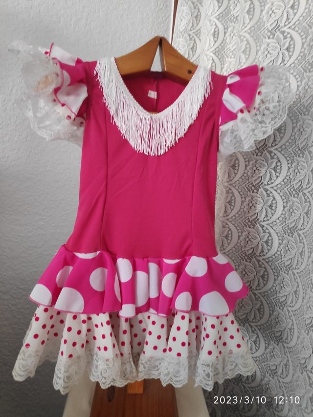 VESTIDO FLAMENCO NIÑA/BEBÉ "NUEVO" TALLA 1 AÑO