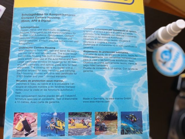 funda submarina para cámara de fotos en buceo