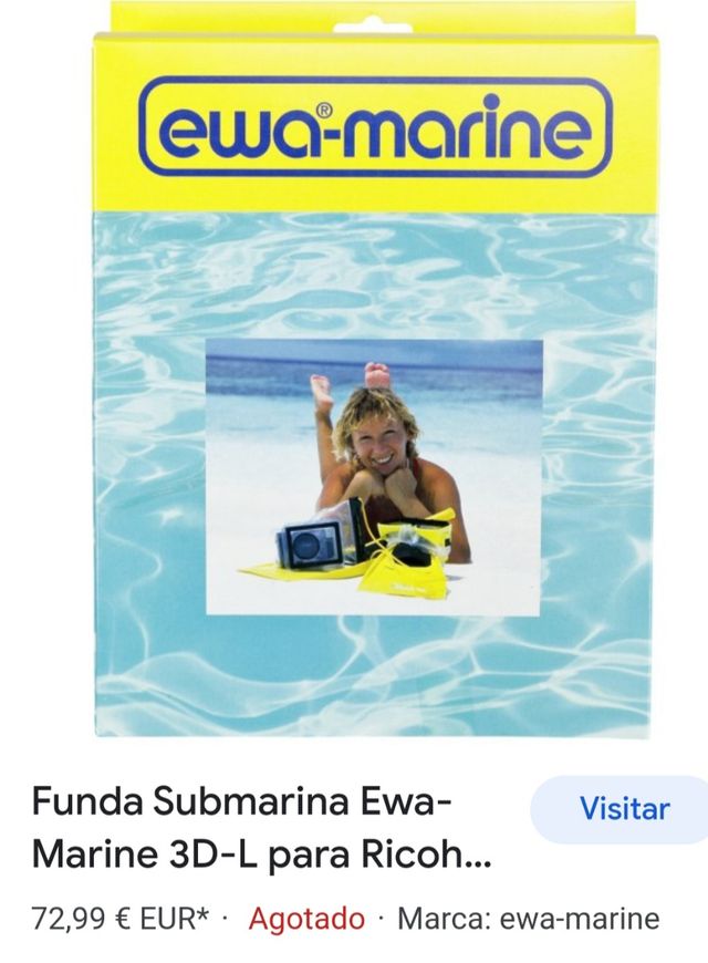 funda submarina para cámara de fotos en buceo