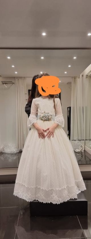 Vestido de comunión niña Rosa clará