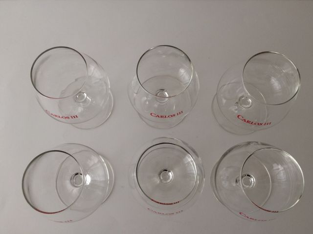 6 Copas de coñac Carlos III