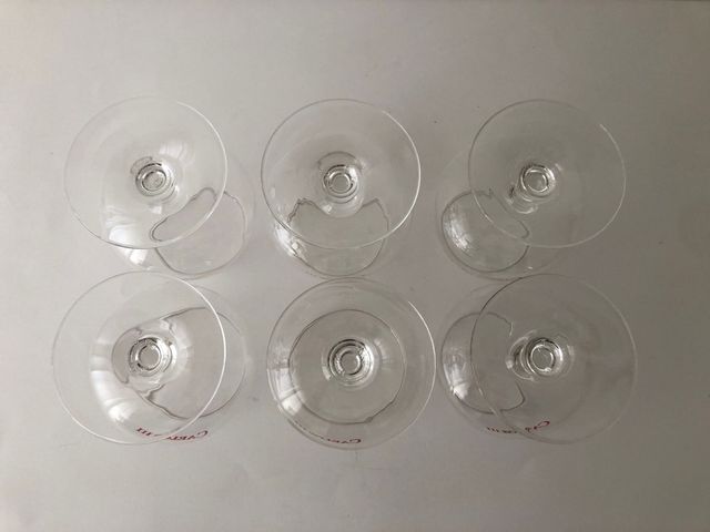 6 Copas de coñac Carlos III