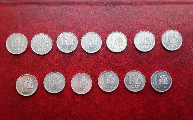 Lote MONEDAS 1 PESETA Años 1975 y 1985