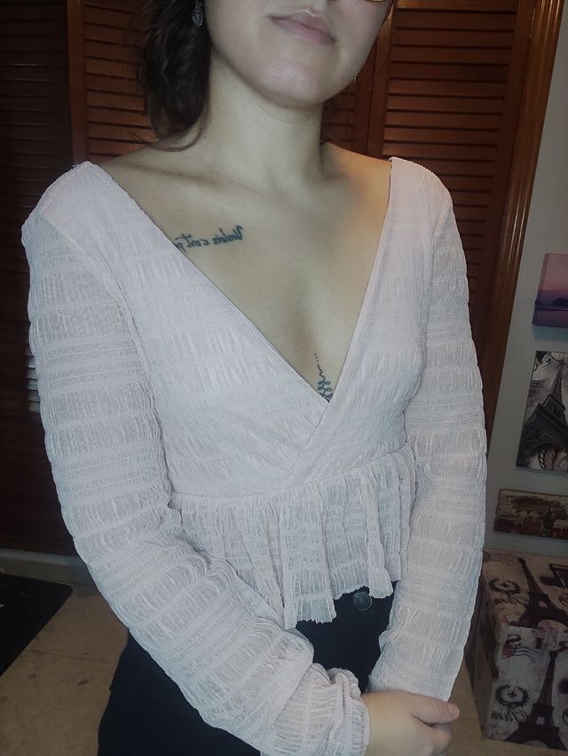 Blusa rosa de Bershka talla S