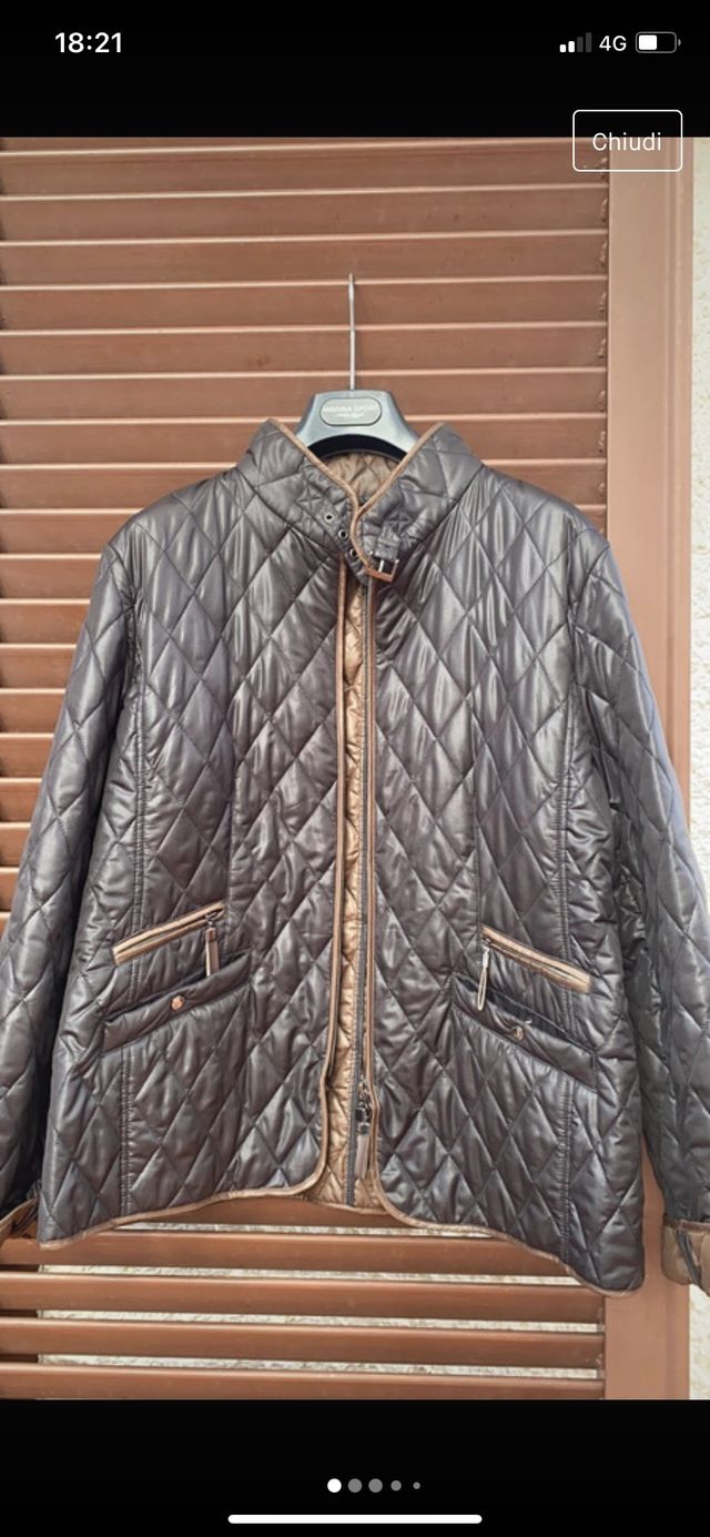 Giacca trapuntata marrone