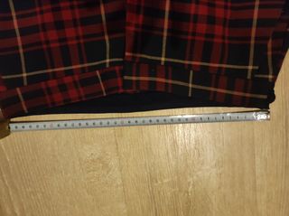 pantalón zara cuadro escoces rojo y azul talla M