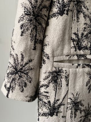 Chaqueta larga Zara de algodón estampada t. M