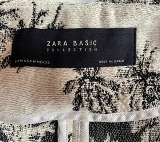 Chaqueta larga Zara de algodón estampada t. M