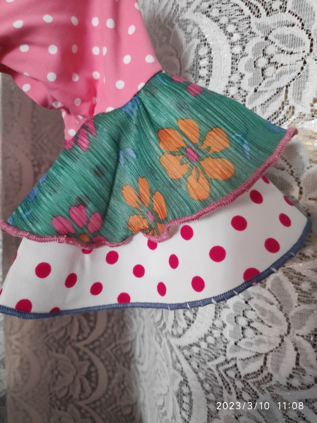 VESTIDO FLAMENCO NIÑA "NUEVO" TALLA 2-6-8-10