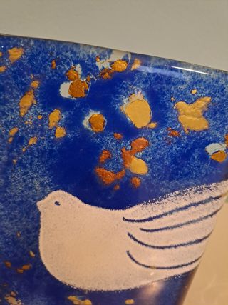 Figura vidrio termofusionado Paloma de la Paz