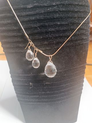 colgante y pendientes Swarovski bola