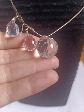 colgante y pendientes Swarovski bola
