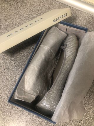 Bailarinas plata brillante 39