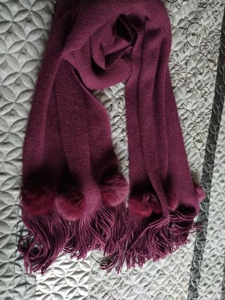 Bufanda granate morado