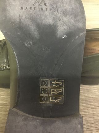 Mocasines de piel verde pino T-36