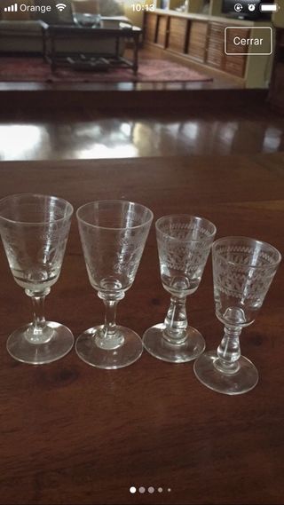 Copas de cristal antiguas