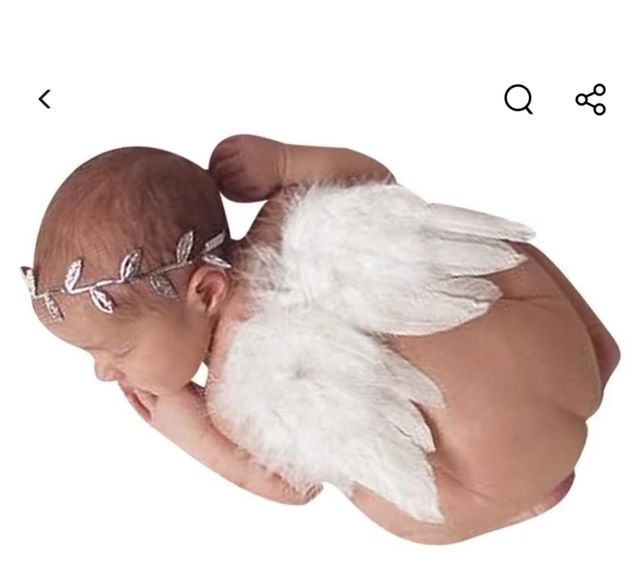 alas y diadema para sesión fotos bebé