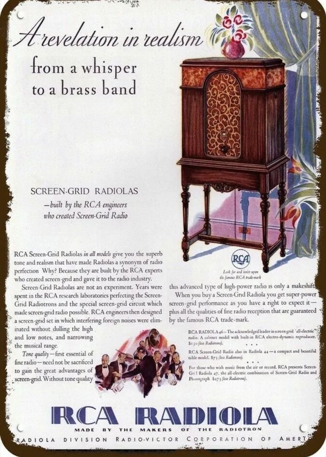 RCA RADIOLA art decó de 1927 funcionando.