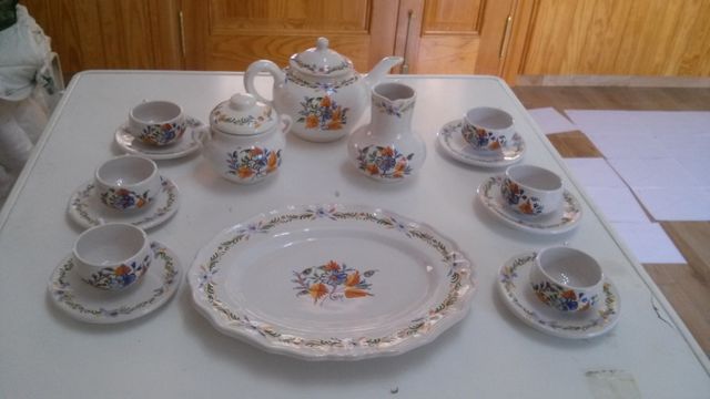 juego de cafe hecho a mao