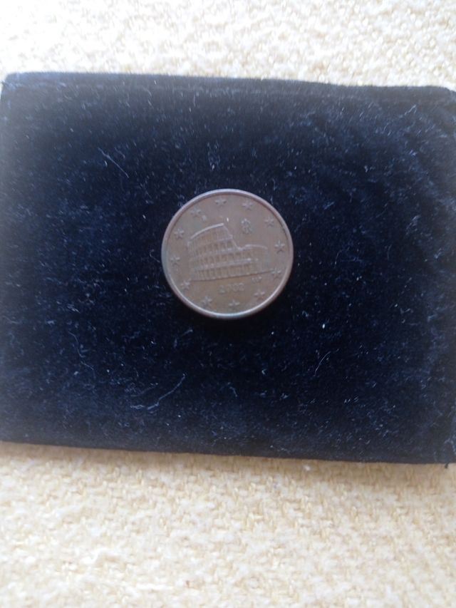 Moneda de 5 céntimos Italia 2002 Rara