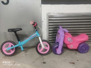 Bicicleta y moto sin pedales