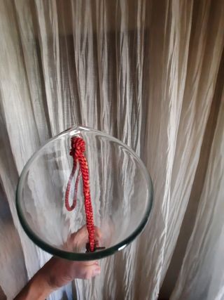 Jarrón de cristal forma cónica