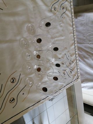 Calice per spumante in cristallo e argento 926